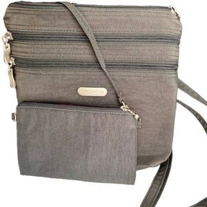 Baggallini Essential Crossbody With RFID - Gray - 9" x 9" x 2.25"